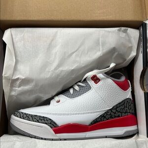 Jordan Sneakers with Red and Gray Sole